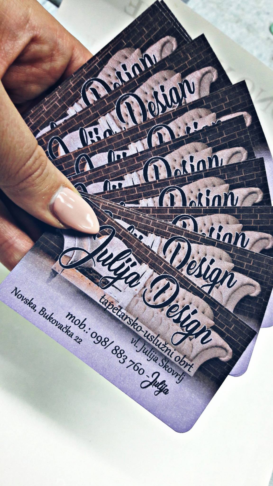 Classic paper business cards